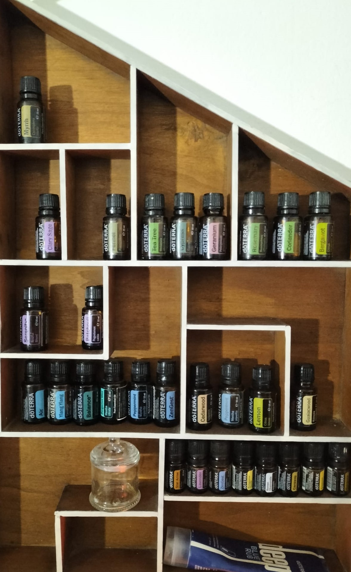 foto di oli essenziali diversi su mensole