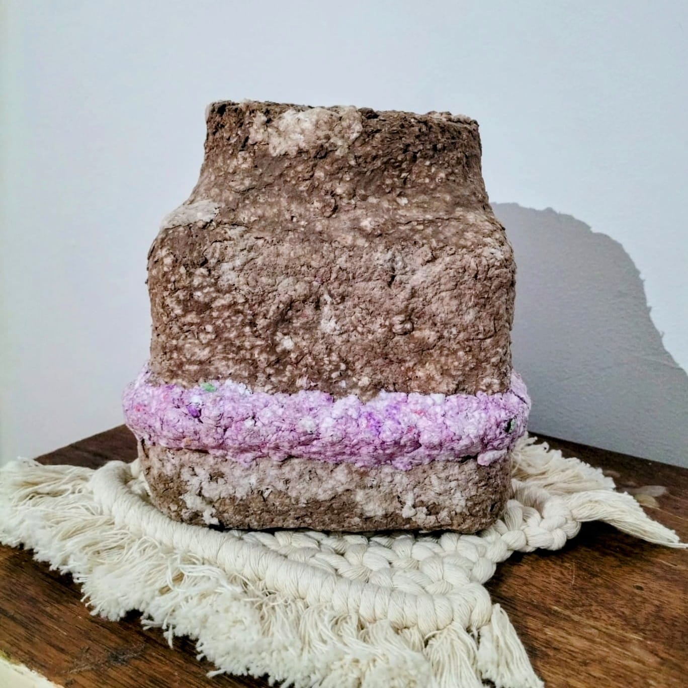 Vaso a due colori fatto a mano